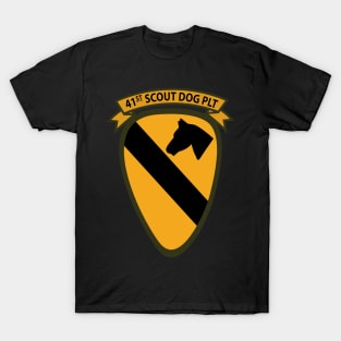 41st  Scout Dog Platoon 1st Cav wo Txt T-Shirt